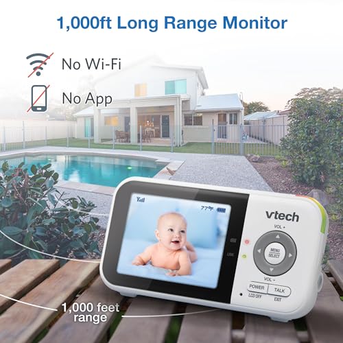 VTech VM819 2.8" Baby Monitor with Camera and Audio - Ideal for Baby/Elderly/Pet
