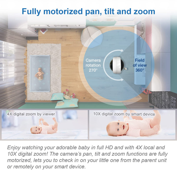VTech RM7764-2HD 7" HD Monitor Smart WiFi 2 Camera Package