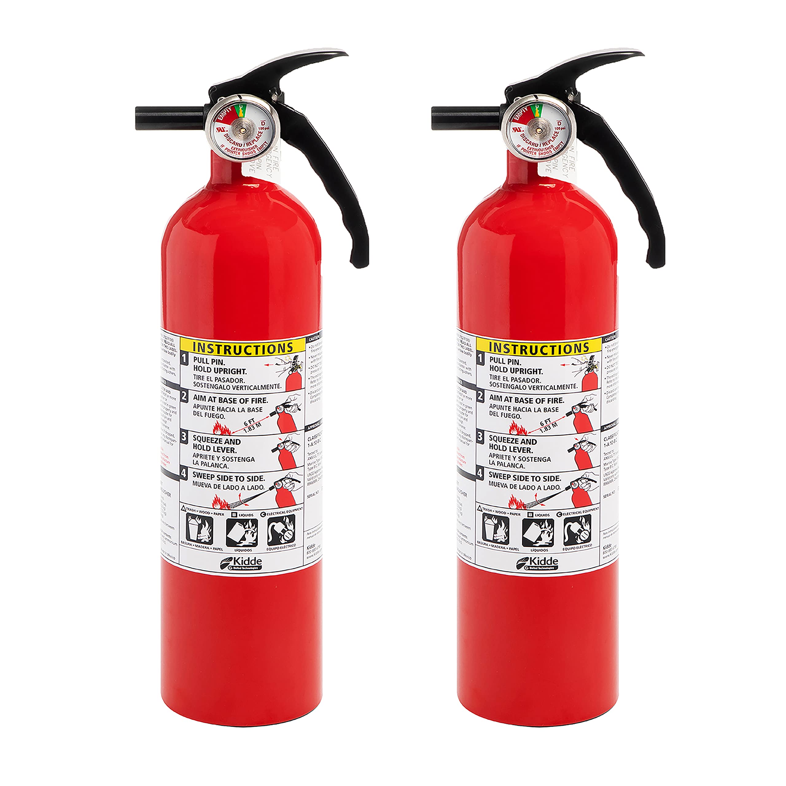 Kidde Fire Extinguisher for Home, 1-A:10-B:C, Dry Chemical