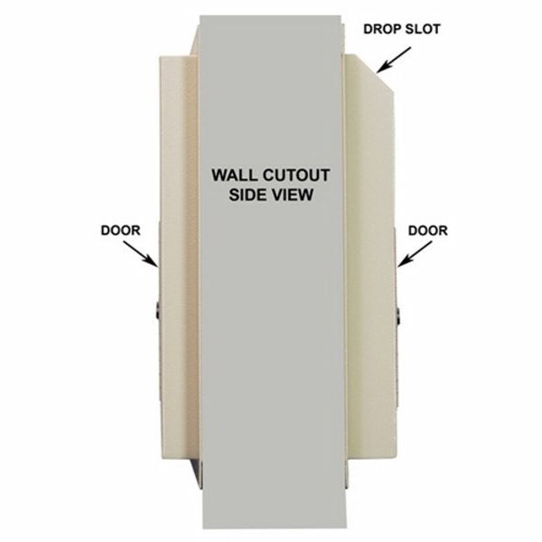 Protex WDS-311-DD Through-The-Wall Locking Drop Box with Dual Doors